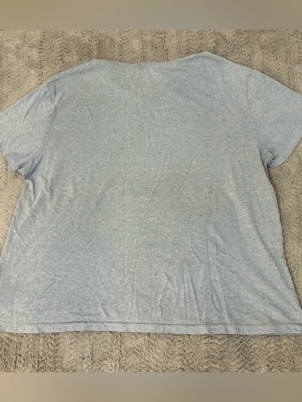 Polo by Ralph Lauren Light Blue Heather Tee with Subtle Logo Print